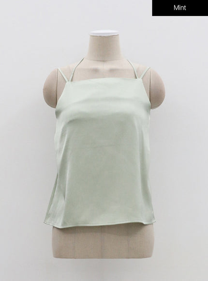 Satin Sleeveless Top OF327