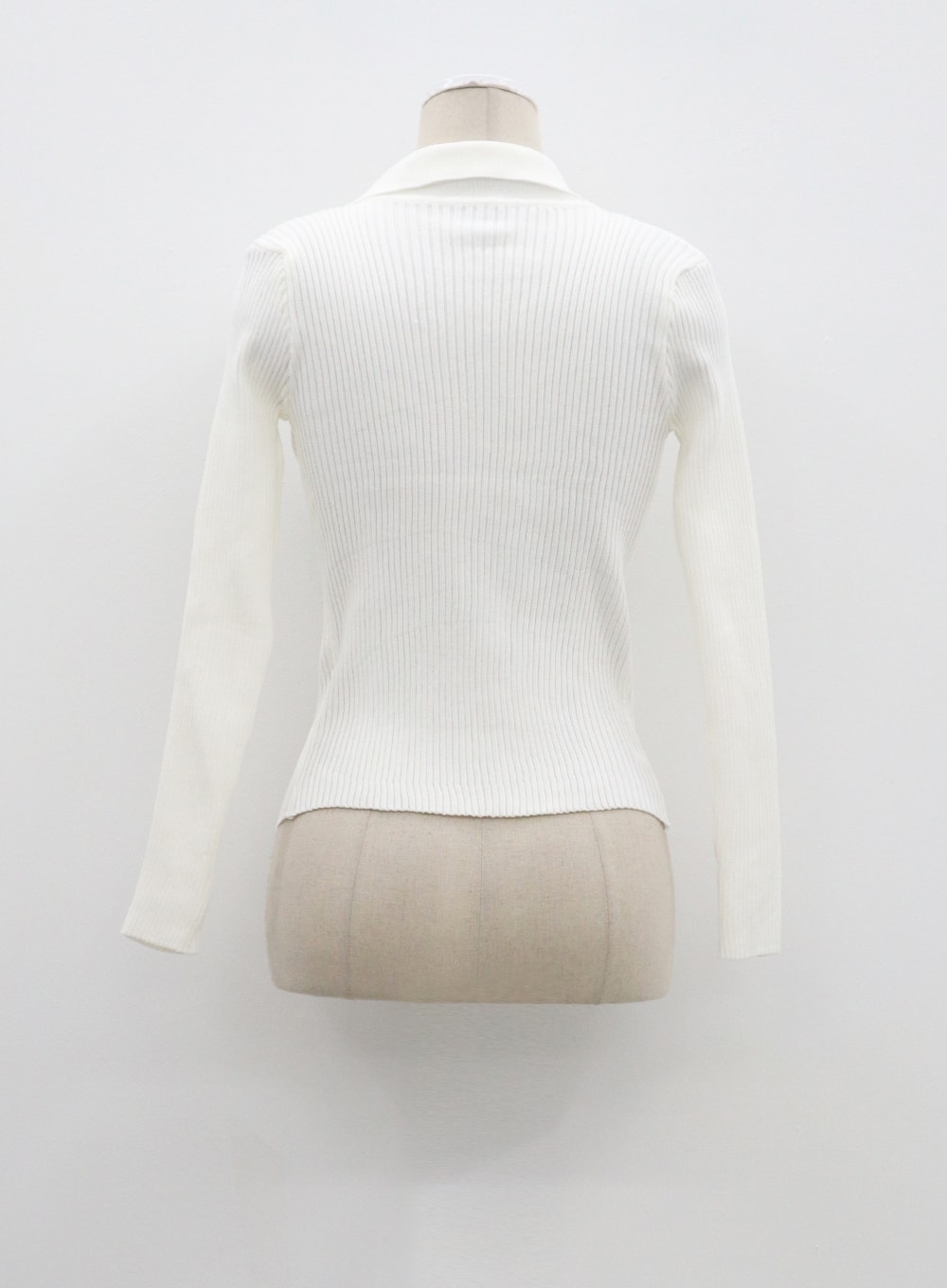 Ribbed Knit Zip-Up CF324