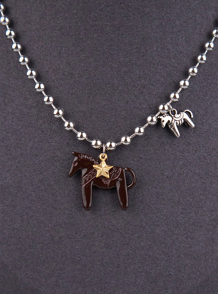 Brown Horse Necklace CJ521