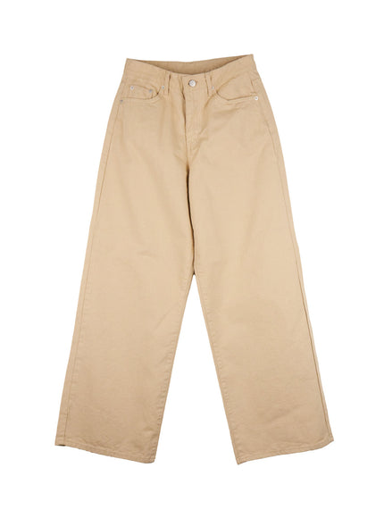 cotton-wide-leg-pants-cf503 / Beige