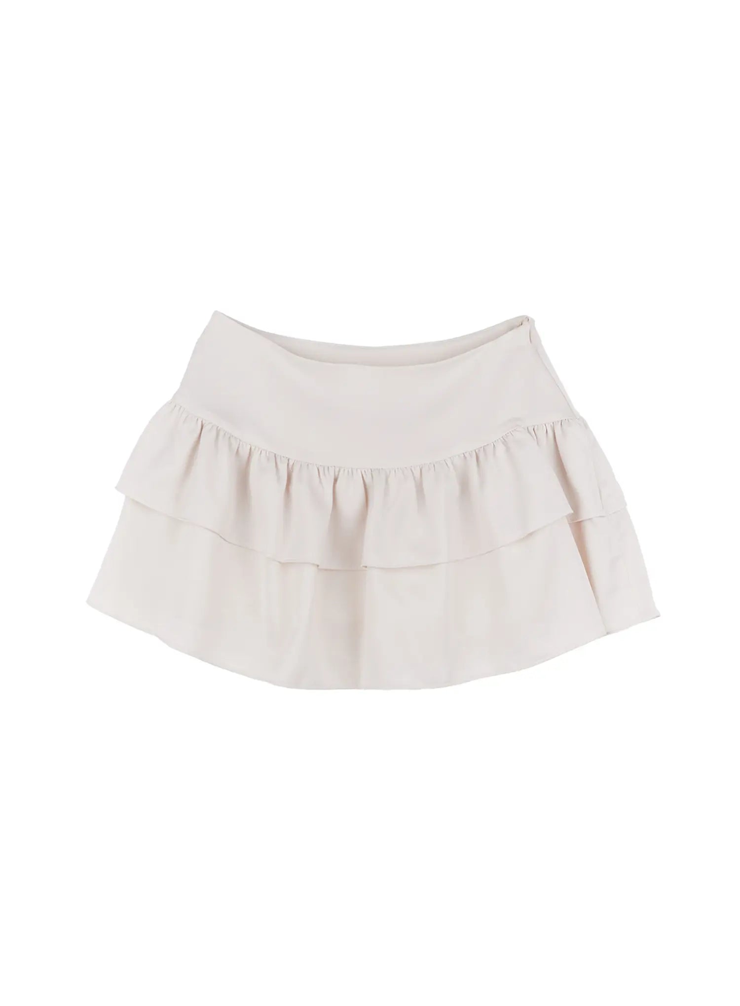 tiered-mini-skirt-u530 / Beige