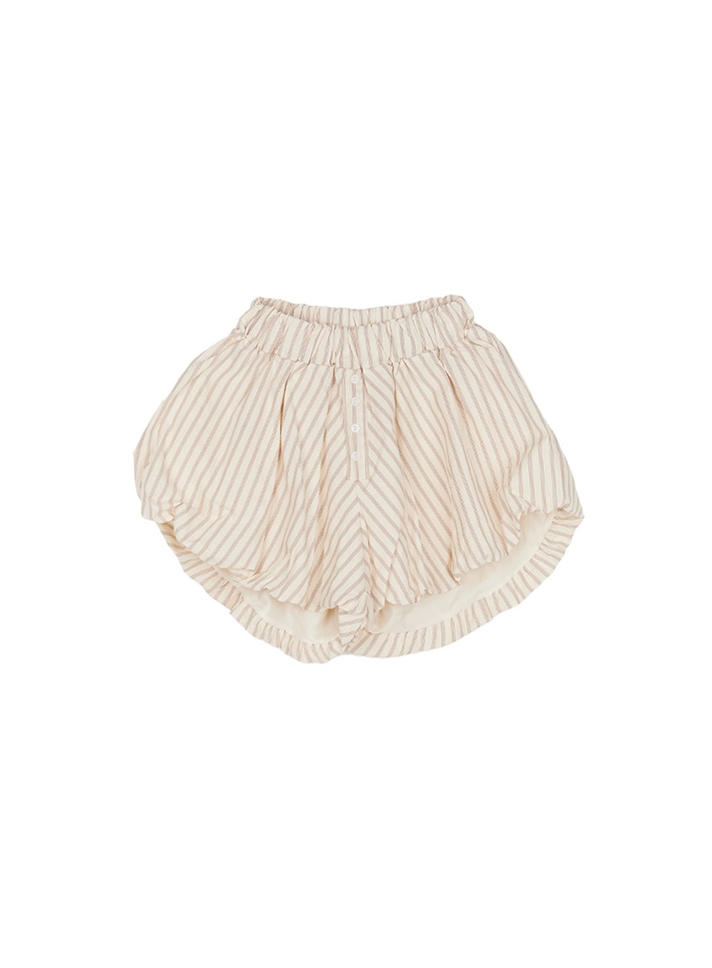 striped-cotton-balloon-fit-shorts-cy505 / Beige