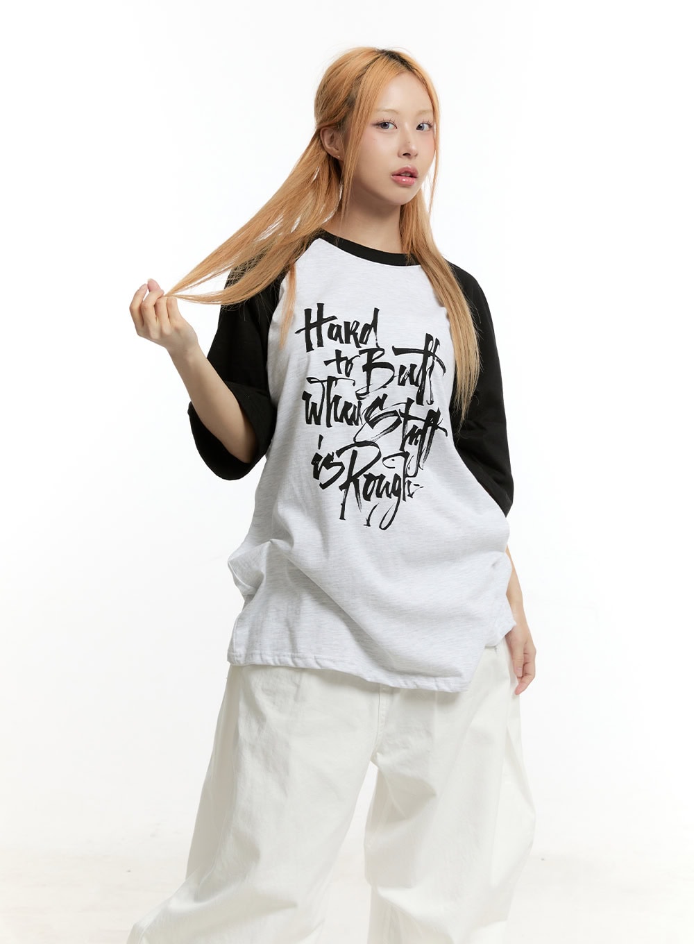 Oversized Cotton Raglan Top CY505