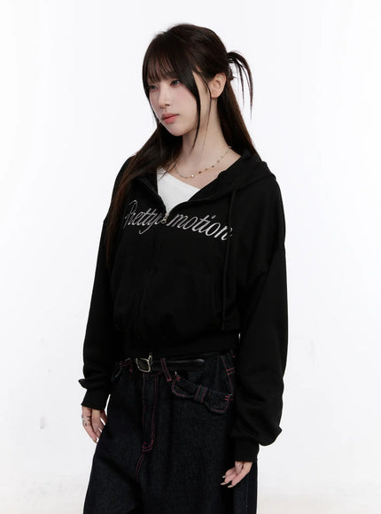 Printed Graphic Zip-up Hoodie CO501