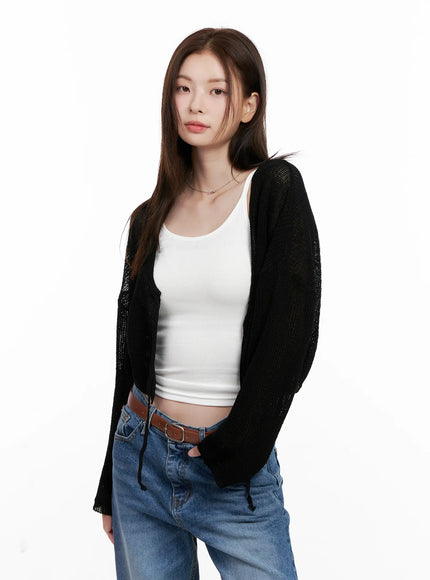 Summer Knit Crop Cardigan CL523