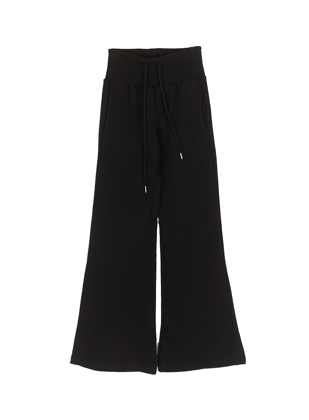 slim-fit-flared-sweatpants-ca525 / Black