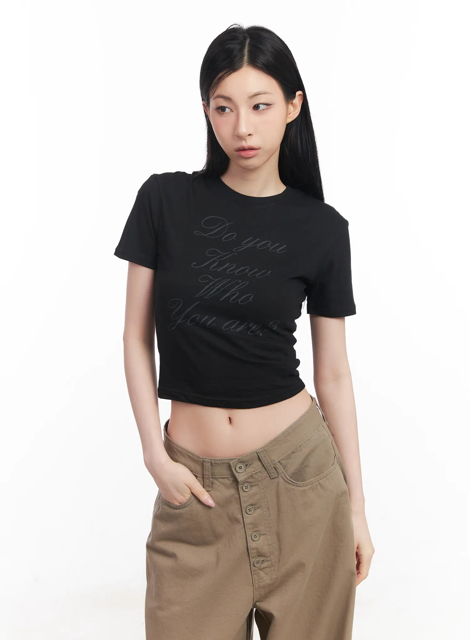 cotton-graphic-baby-tee-cu510 / Black