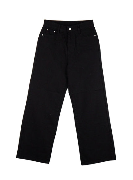 Fleece-Lined Cotton Straight-Leg Trousers CJ515