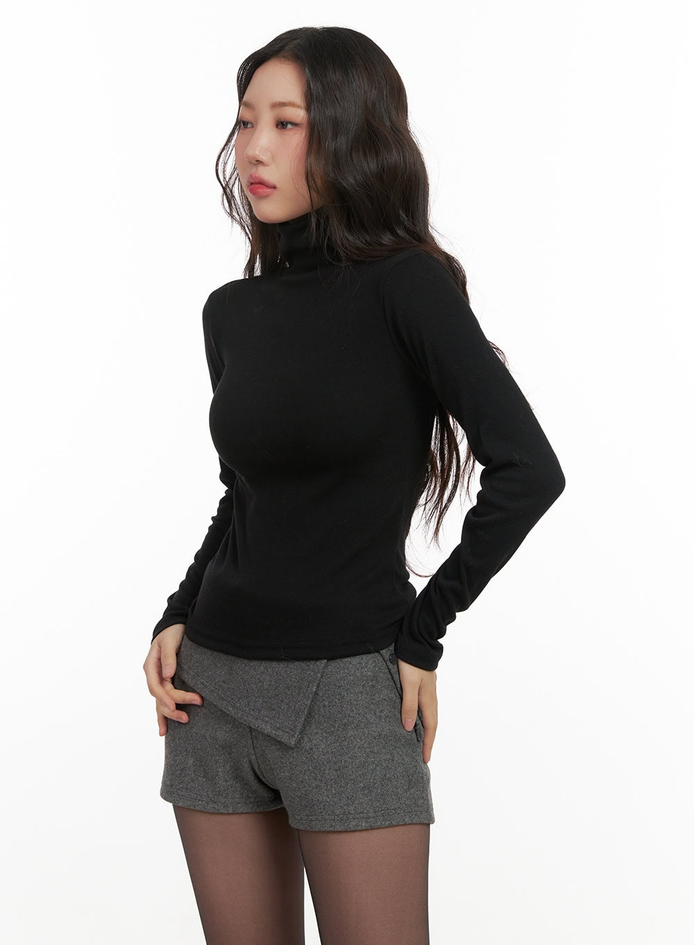 cozychic-long-sleeve-top-cn428 / Black