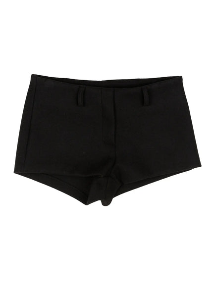 low-rise-wool-blended-shorts-cn527 / Black