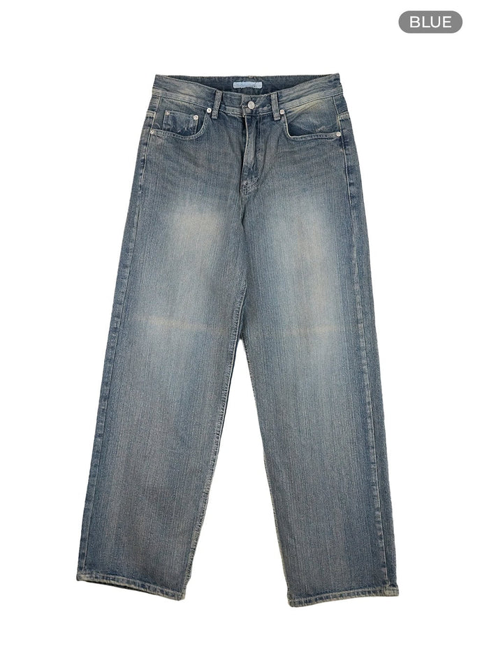 washed-baggy-jeans-unisex-cl417 / Blue