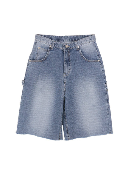 Striped Denim Carpenter Jorts CM507