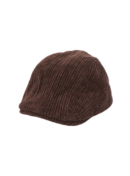 trendy-corduroy-polyester-hat-cn406 / Brown