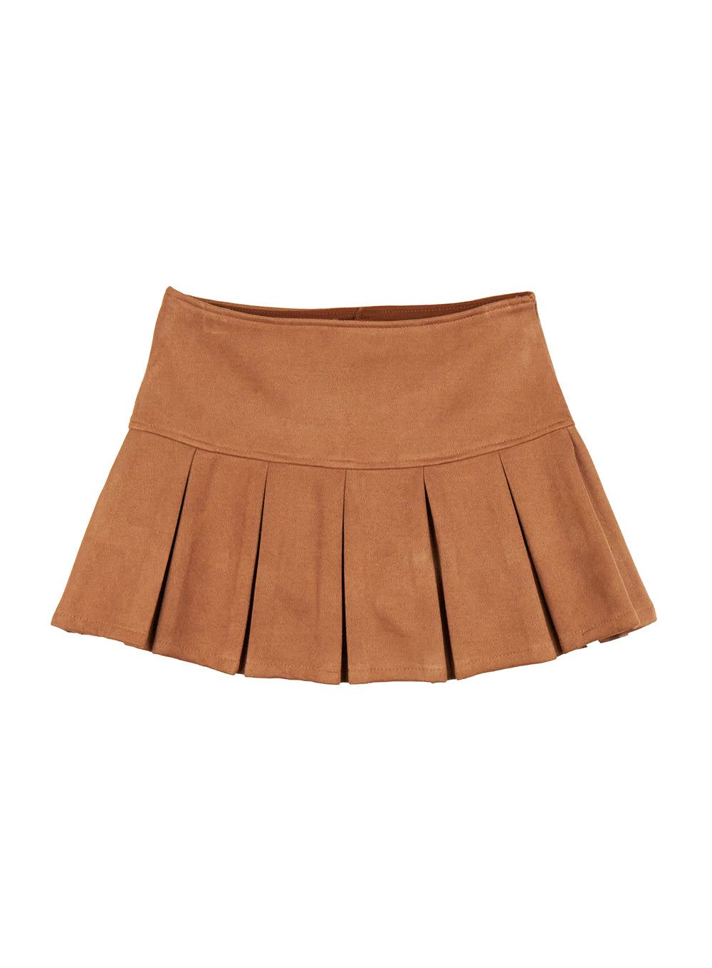 Pleated Suede Mini Skirt CJ520