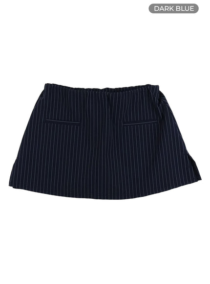 striped-mini-skort-ca422 / Dark blue