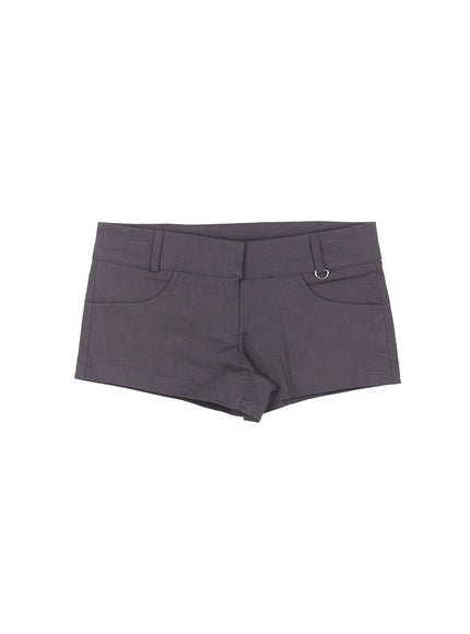 essential-low-rise-mini-shorts-cf513 / Dark gray