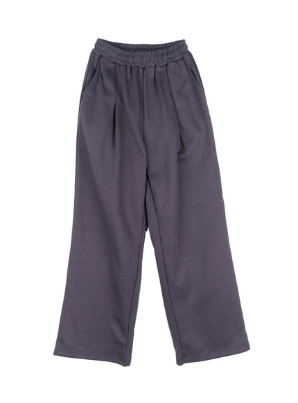wide-leg-fleece-lined-sweatpants-cn525 / Dark gray