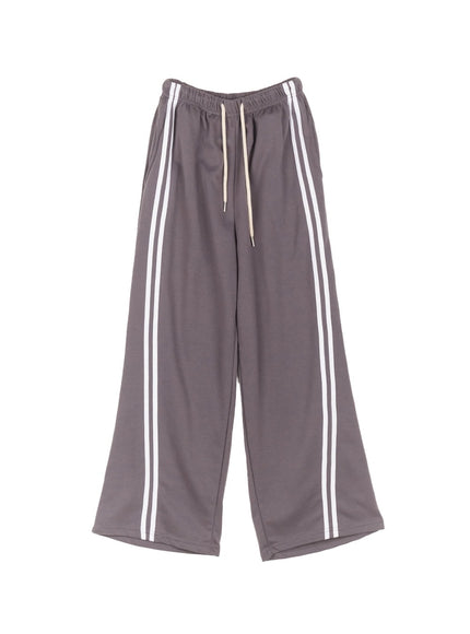 adjustable-striped-sweatpants-cf518 / Dark gray