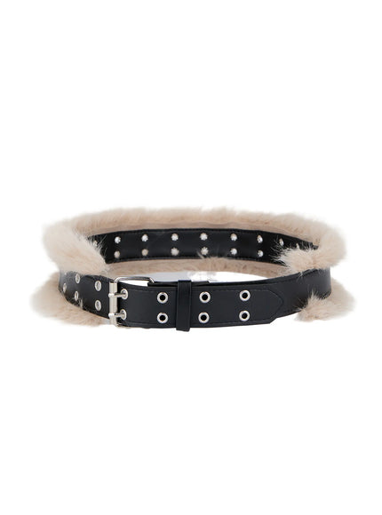 faux-fur-eyelet-belt-cn524