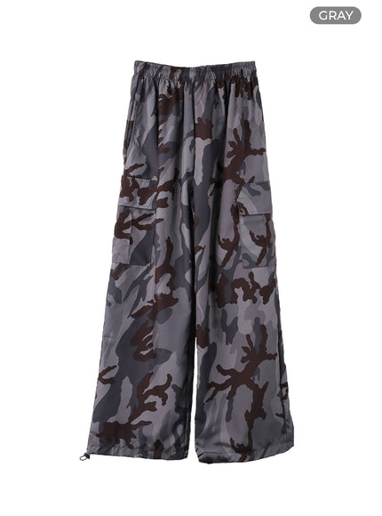 camo-cargo-baggy-pants-unisex-cf423 / Gray