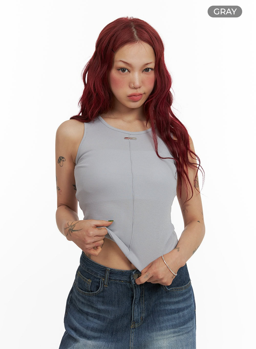 solid-tank-top-cy430 / Gray