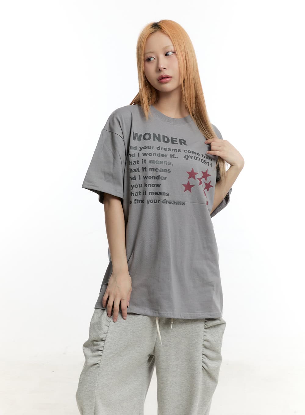 oversized-cotton-graphic-t-shirt-cy506 / Gray