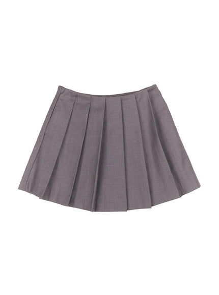 Basic Pleated Mini Skirt  CM512