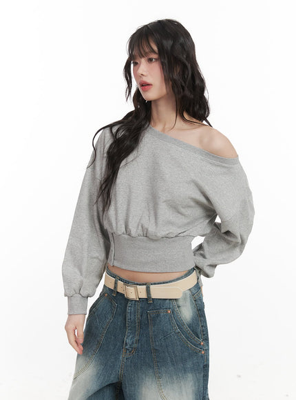 Side-Buttoned Crop Sweater CJ524