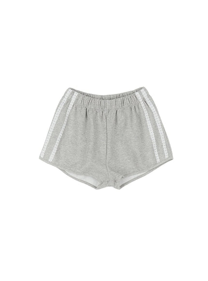 Lace-Trim Striped Shorts CA514