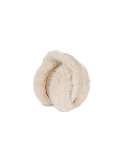 cozy-faux-fur-ear-warmers-cn524 / Light beige