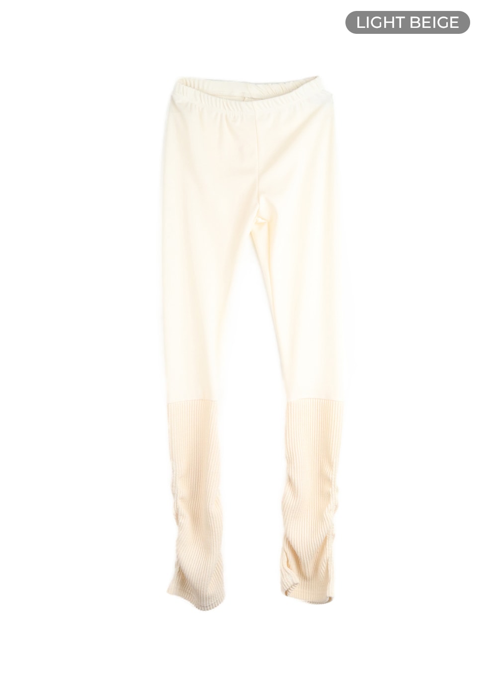 mid-knit-leg-warmer-leggings-cm413 / Light beige