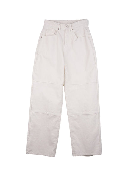 soft-touch-fleece-lined-wide-leg-pants-cj515 / Light beige