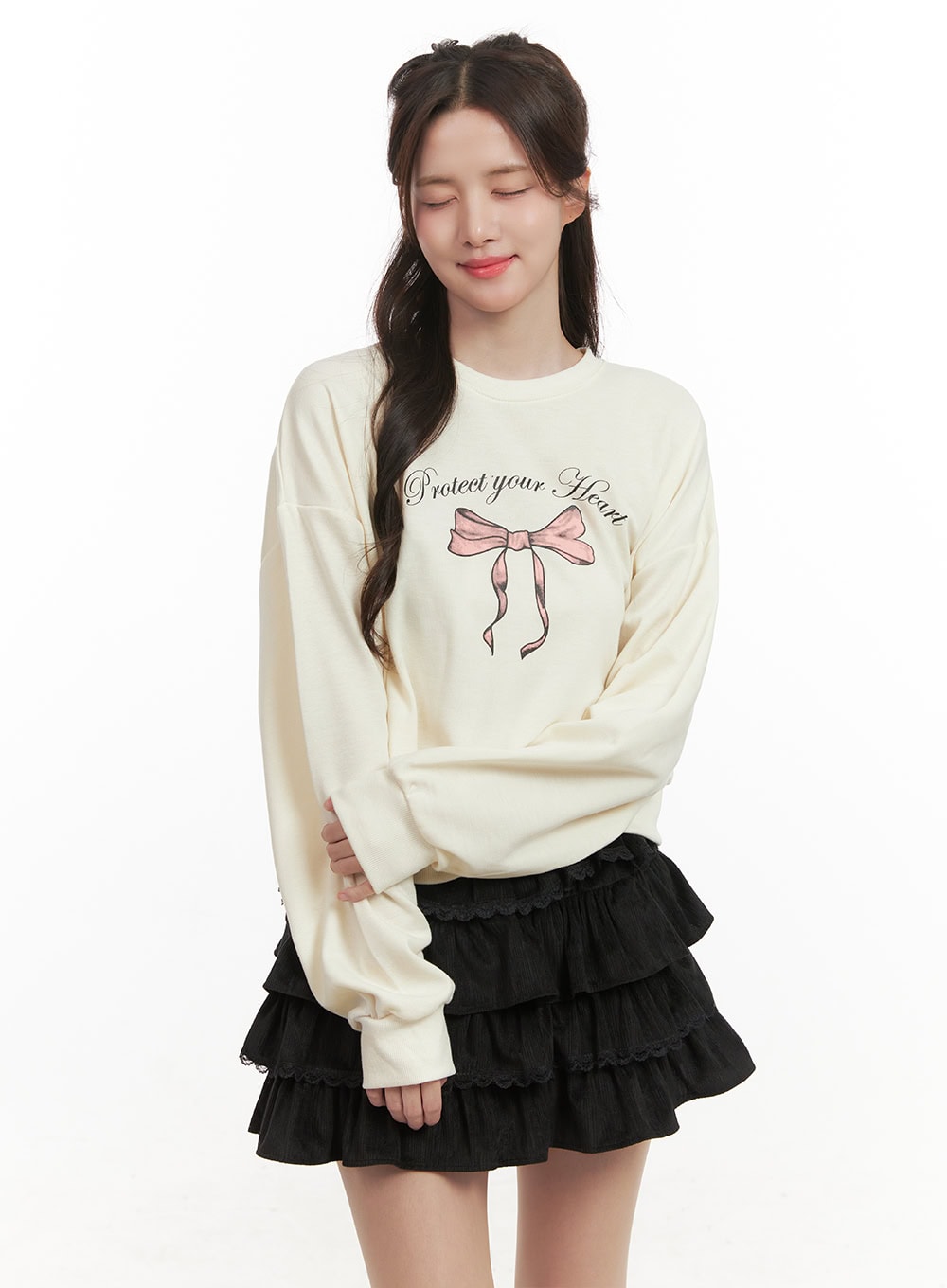 Casual Ribbon Sweatshirt CJ514