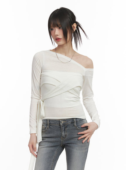 Wrap Asymmetric Slim-Fit Top CF518
