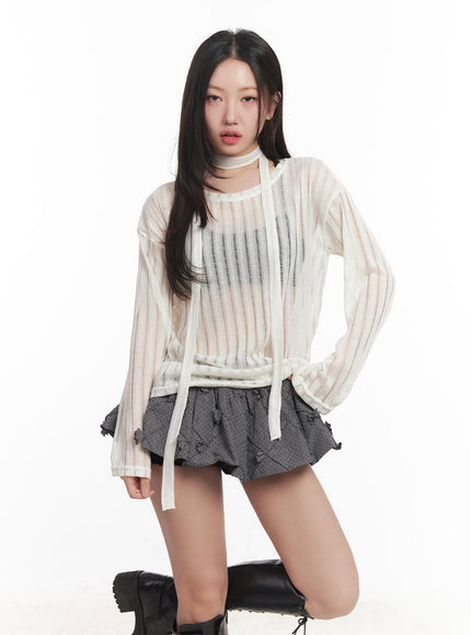 sheer-oversized-ribbed-sweater-ca525 / light beige
