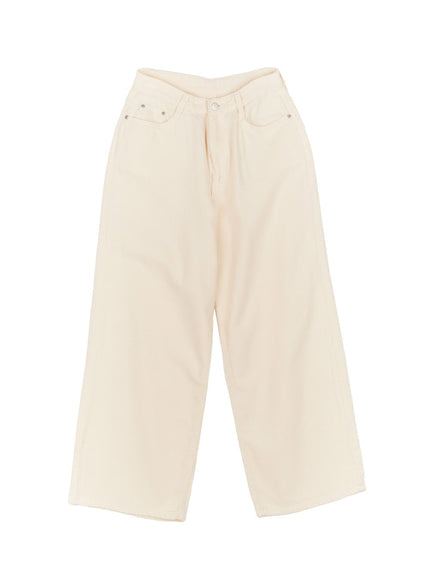 solid-linen-wide-leg-pants-ca502 / light beige