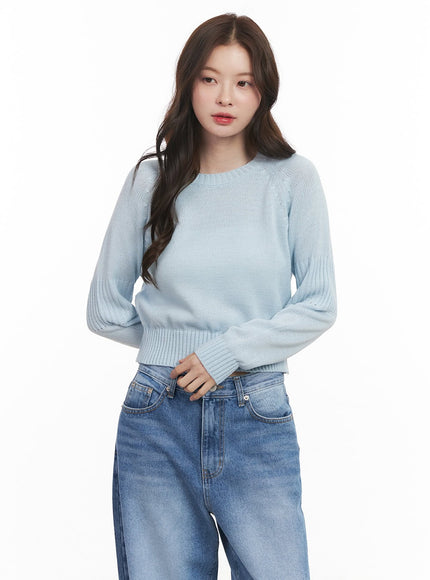 Buttoned Crop Sweater CM512