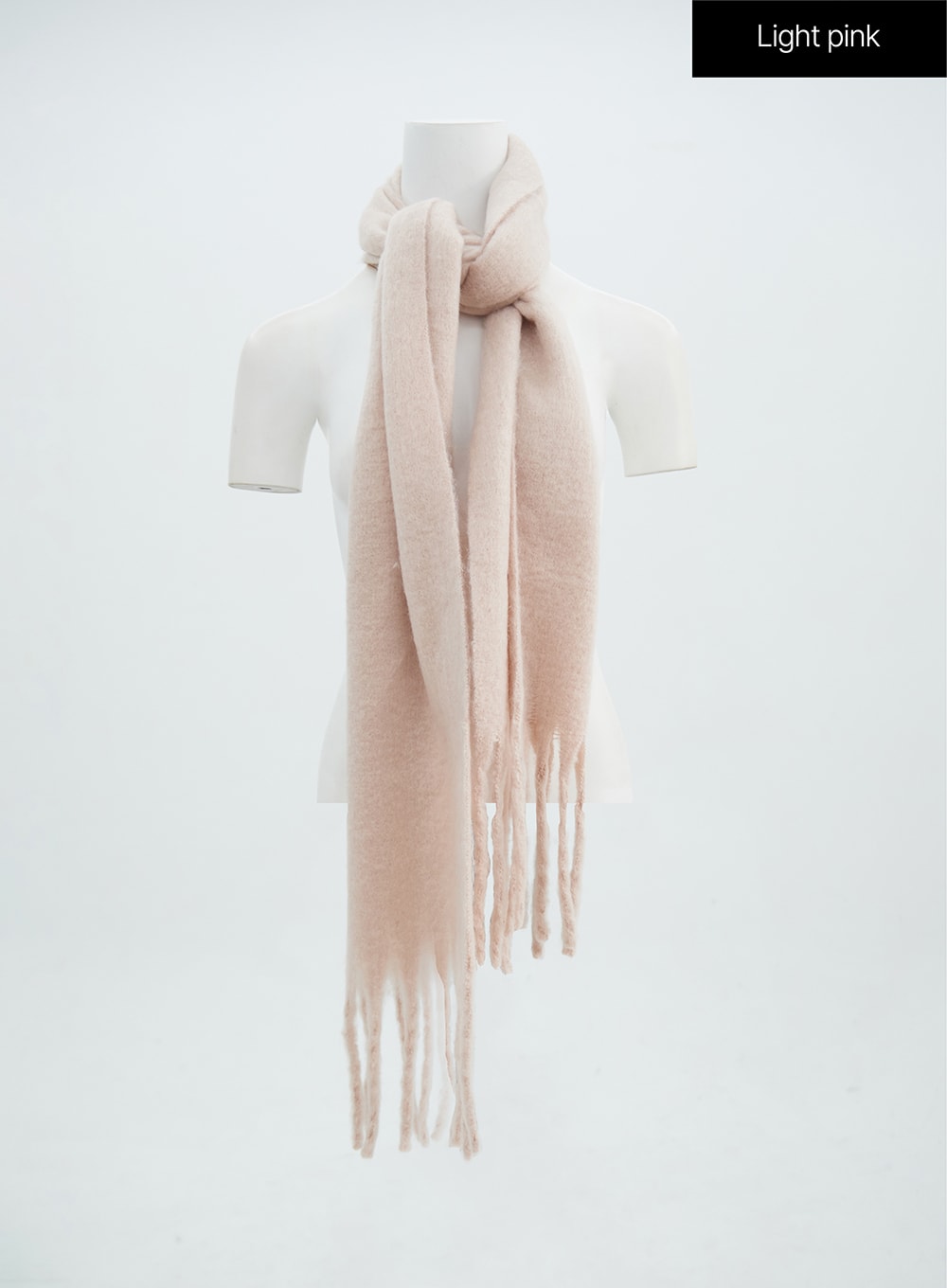 fringed-basic-scarf-in316 / Light pink