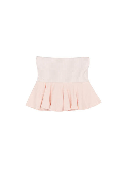 flared-ruffle-mini-skirt-cy520 / pink