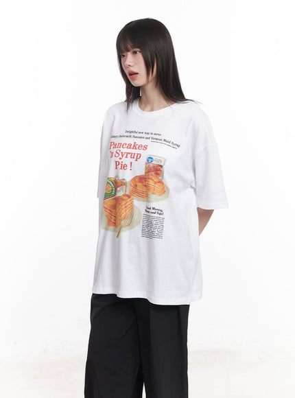 breakfast-mood-oversized-tee-cy521 / White
