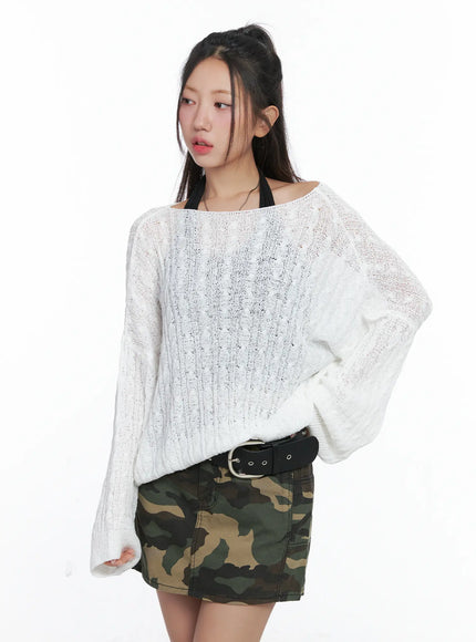 Loose Knit Long Sleeve Top CS502