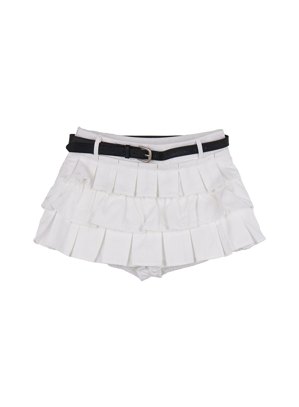 Ruffle Pleated Mini Skirt CJ523