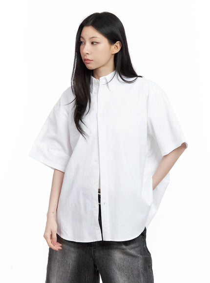 oversized-cotton-shirt-cu530 / White