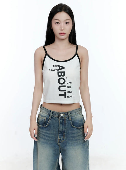 contrast-graphic-tank-top-cg501 / White