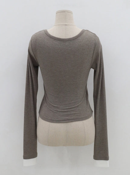 Layered Side Button Cardigan CG10