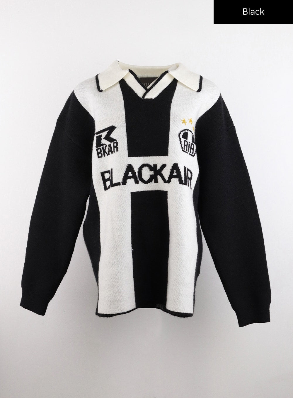 block-core-v-neck-collar-graphic-knit-sweater-unisex-cd307