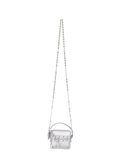 Stud Chain Faux-Leather Bag CF513