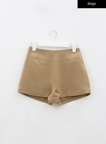 Tweed High Waist Shorts OJ304