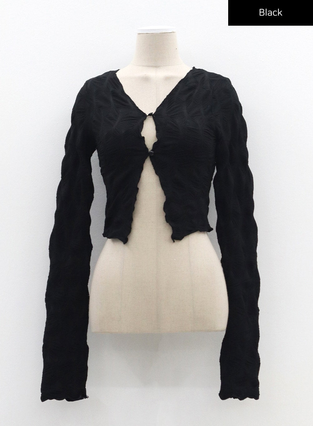 Lace Textured Crop Cardigan CM317