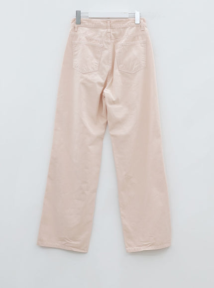SIngle Pin-tuck Wide Cotton Pants BU13